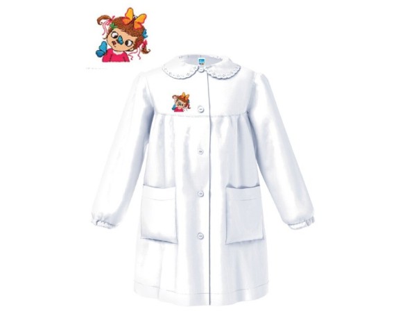 GREMBIULE SIGGI ® QUADRETTATO ASILO FEMMINUCCIA BAMBINA bianco 4173 - BAMBINA 2,3,4,5,6,7,8 anni