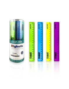 Righello in plastica 17cm colori assortiti
