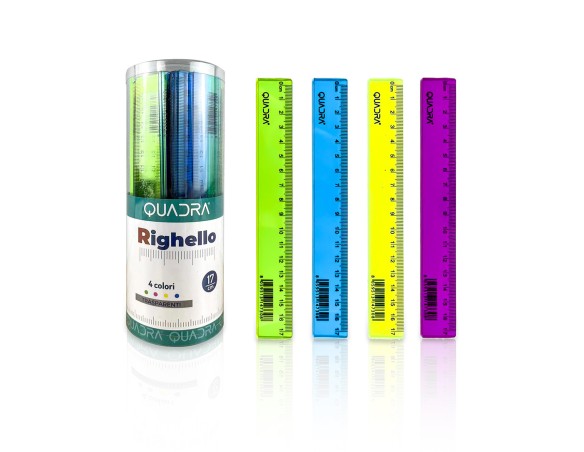 Righello in plastica 17cm colori assortiti