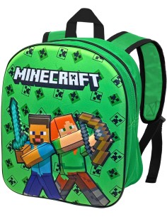 Minecraft - Zaino 3D 31cm per l'asilo o il tempo libero...