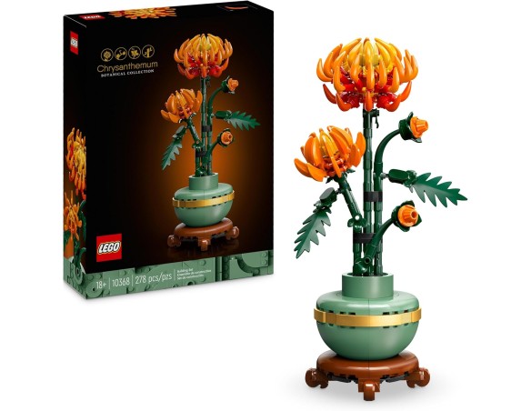 LEGO Botanicals Crisantemo - Fiore Finto Artificiale da Costruire, Decorazione Floreale per Casa, Hobby Creativo per Adulti, Re