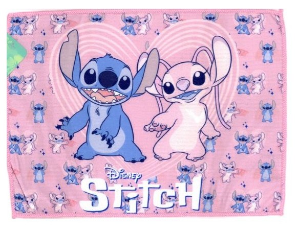 Disney Lilo & Stitch - Tovaglietta in tessuto per bambini, Ripiegabile, per la Scuola o il tempo libero, 40x30h Centimetri Stit