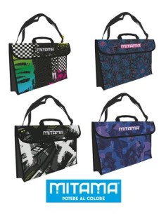 Valigetta in tessuto con tracolla misura a3 boy girl mix...