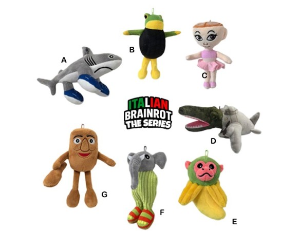 Italian Brainrot | PELUCHE BRAINROT CM 28 SOGGETTI ASSORTITI