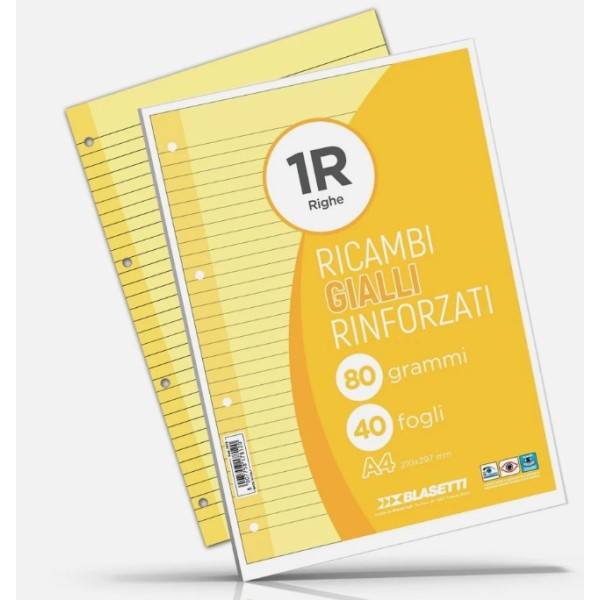 RICAMBI RINFORZATI 1 rigo GIALLO blasetti da 40...