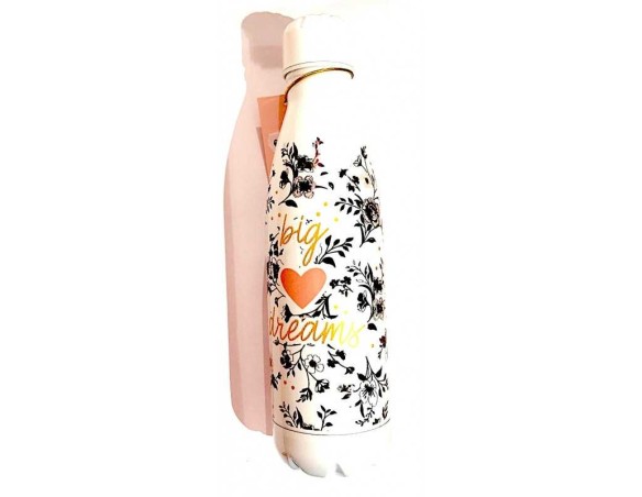 BORRACCIA in acciaio inox POSH + POP bottle TENUTA STAGNA caldo freddo BIG DREAMS
