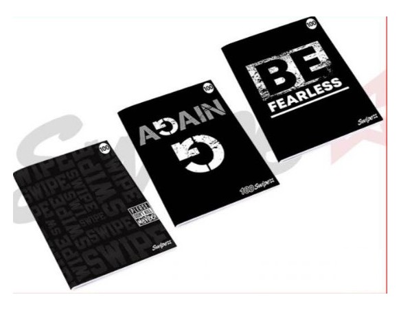 Maxi Quaderno Nero Swipe Urban Neri 30 fogli + 1 80 g