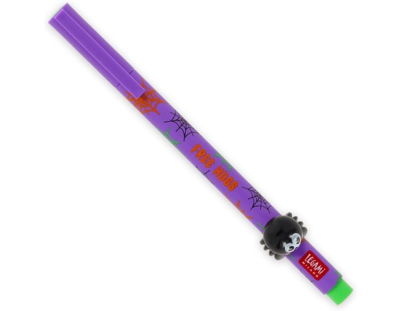 Legami - Penna Gel Lovely Friends Colorata Halloween 2025, Animaletto Decorativo Removibile e Ricombinabile, Penna Ricaricabile