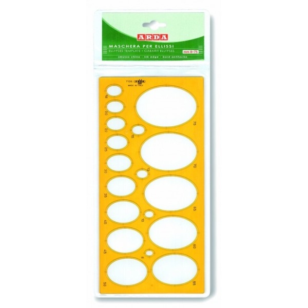 MASCHERA ELLISSI CON SMUSSO MM. 8-75 ARDA...