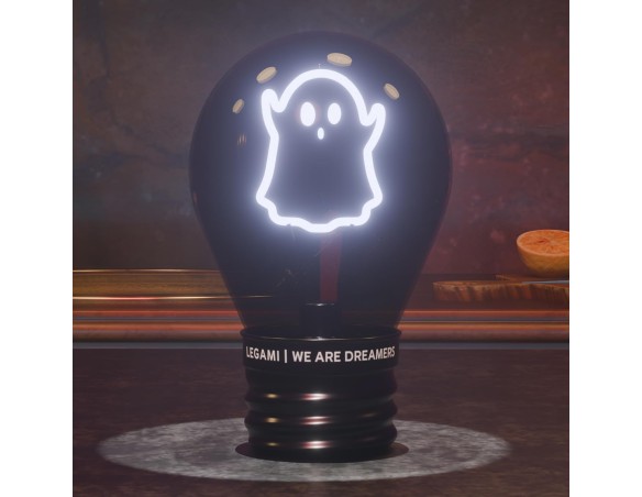 Legami - Lampada da Tavolo a forma di Lampadina, Bulb Fiction, Halloween 2025, Ricaricabile con Cavo USB, Senza Fili, Tema Fant