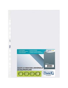 FAVORIT BUSTA FORATURA UNIVERSALE CM 25X35 CFx25 LISCIA...