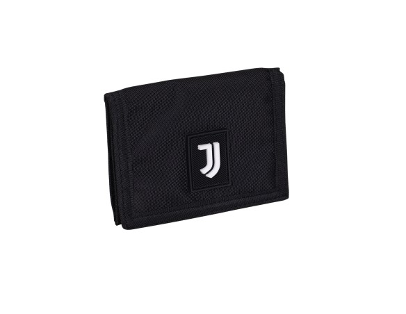 Juventus | Seven Juventus Portafoglio Con Pratica Chiusura In Velcro, Nero, Scomparti Per Tessere, Contanti e Monete, Accessori