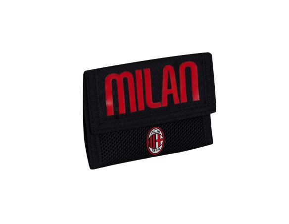 Milan | Seven Milan Portafoglio Con Pratica Chiusura In Velcro, Nero, Scomparti Per Tessere, Contanti e Monete, Accessori Milan