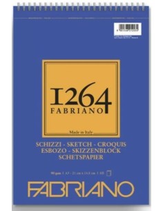 Blocco Disegno Fabriano 1264 spiralato schizzi 90gr 60ff...