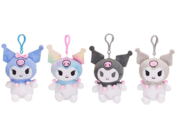Hello kitty Kuromi | Peluche Portachiavi 10cm c/Bagclip kuromi hello kitty