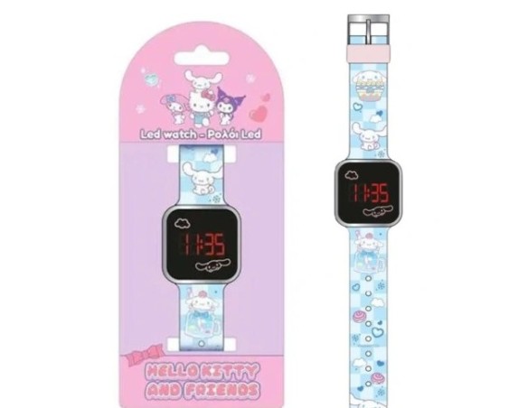 Hello Kitty | Orologio da polso digitale Led per bambini, Funzione data Hello Kitty Cinnamorol