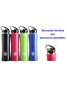 Borraccia Termica Sport Colori Assortiti Acciaio termica...