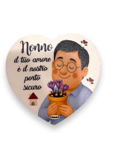 Magnete Cuore calamita nonno nonna nonni In Legno...