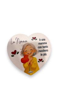 Magnete Cuore calamita nonno nonna nonni In Legno... 2