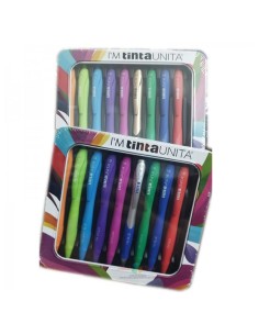 Metal Box con 10 Penne a scatto colorate I'M TintaUnita +...