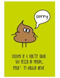 Legami ! BIGLIETTO D'AUGURI - merda - Greeting Card - Poo