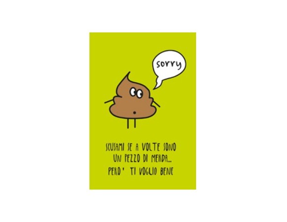 Legami ! BIGLIETTO D'AUGURI - merda - Greeting Card - Poo