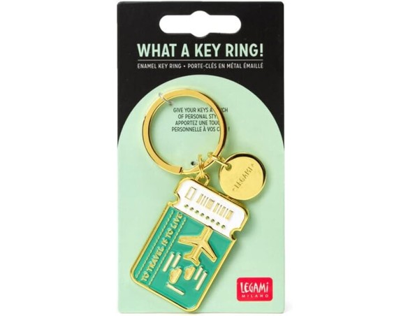 LEGAMI Portachiavi unisex in metallo smaltato, portachiavi What a Keyring!, L 7 cm, zinco, tema scooter, anello a spirale, fini