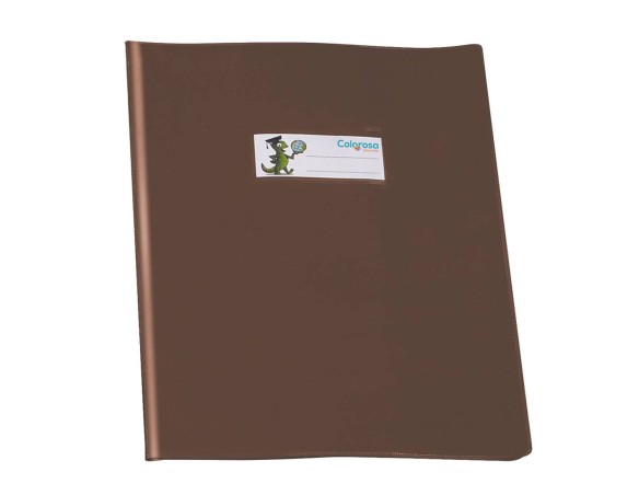 Copertina Coprimaxi GreenLine - c/alette - PVC - 21 x 30 cm - lucido coprente - marrone - Ri.plast