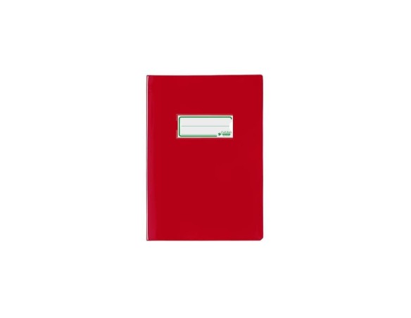 Copriquaderno Copertina maxi quaderno A5 Colibrì con portanome e salva angoli - laccato - PE180 - rosso - 400184674