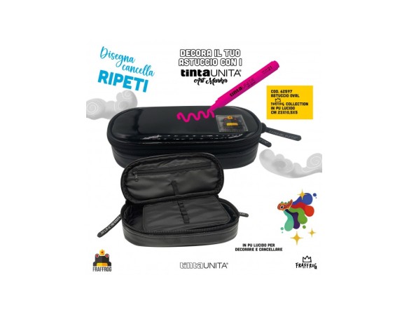 Astuccio Ovale Maxi Tinta Unita Frafrog + pennarello bianco artmarker omaggio