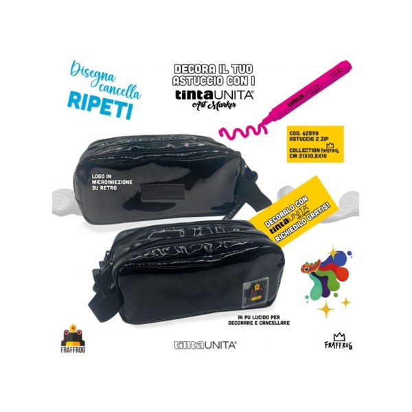 Astuccio Bustona Maxi Tinta Unita Frafrog +...