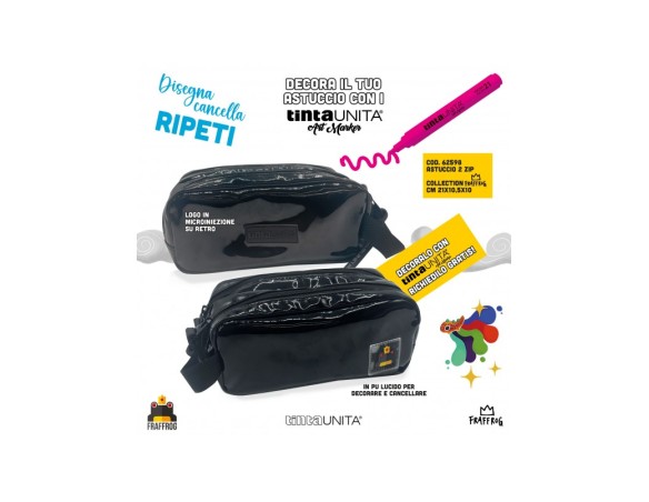 Astuccio Bustona Maxi Tinta Unita Frafrog + pennarello bianco artmarker omaggio