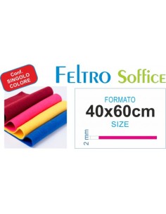 FOGLIO FELTRO SOFFICE GRIGIO SCURO 40 X 60