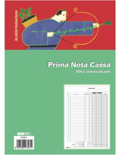 Blocco prima nota cassa entrate - uscite - iva - 50 fogli...