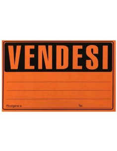 Targa Cartello vendesi 32x23cm cartoncino colori...