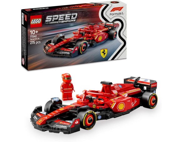 LEGO Speed Champions Auto da Corsa Ferrari F1 SF-24 - 77242 Giocattolo da Collezione con Minifigure Formula 1 - Giochi di Natal