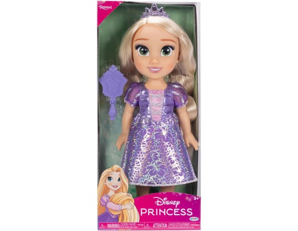 Principesse | Bambola 38 cm di Rapunzel, con i Suoi Abiti Iconici Arricchiti da Dettagli Glitterati, Tiara Scintillante e Scarp