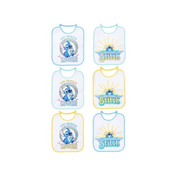 Lilo & stitch bavette 27x22,5cm confezione 6...