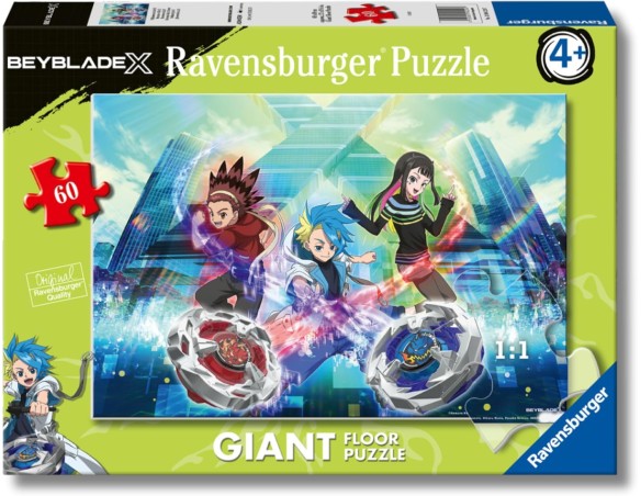 Ravensburger - Puzzle 60 Pezzi Da Pavimiento | Bey Blade Beyblade Bambini 4 Anni | 4 Anni | Regalo Bambino | Misure 70x50cm