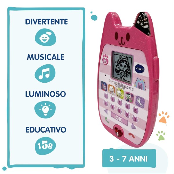 VTech Il Miaoraviglioso Telefono di Gabby,...