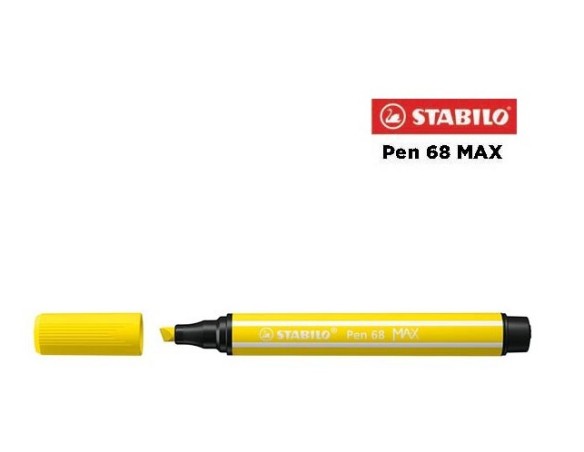 24 - Stabilo Pen 68 MAX Pennarello Giallo Limone