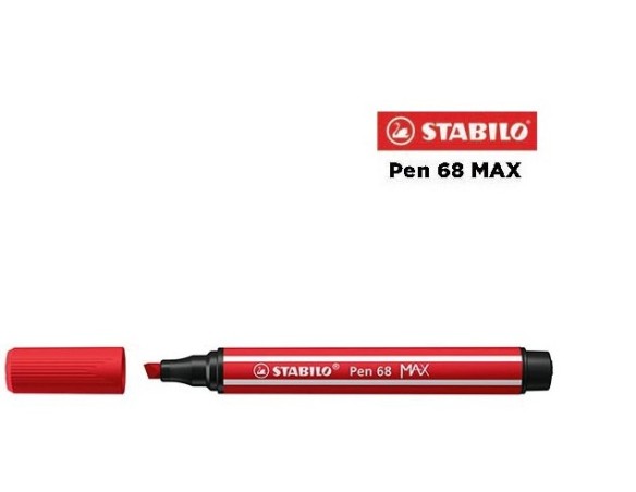 48 - Stabilo Pen 68 MAX Pennarello Carminio