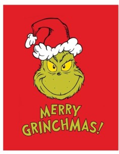 Il Grinch - Plaid 130x160 Coral Soft Touch Il Grinch Natale