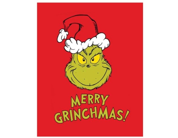 Il Grinch - Plaid 130x160 Coral Soft Touch Il Grinch Natale