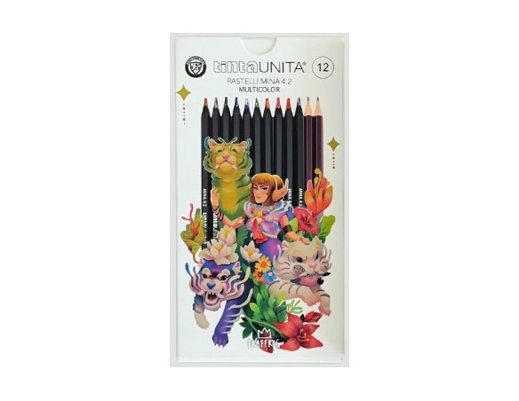 pastelli mina 4.2 multicolor fraffrog 10 Pastelli Mina Multicolor e 2 Matite in Grafite