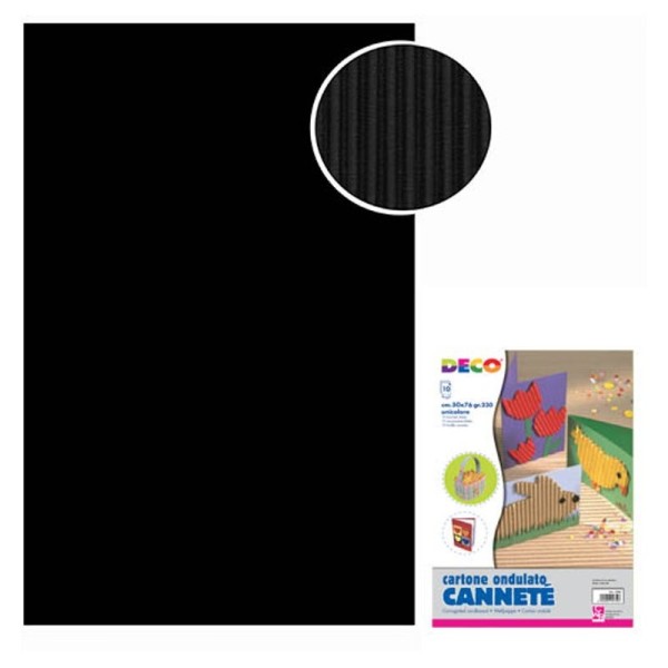 CARTONCINO ONDULATO CANNETE' CM. 50 X 70 COLORE...