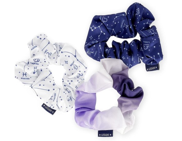 Legami - Set di 3 Hair Scrunchies Hair We Are, Elastici per Capelli, Elastici arricciati con Tessuto Effetto Satinato, Beauty, 