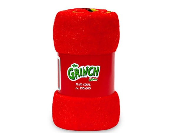 Il Grinch - Plaid 130x160 Coral Soft Touch Il Grinch Natale