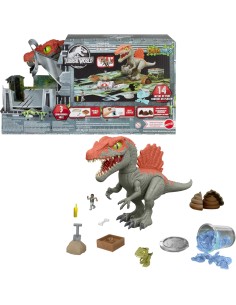 Mattel Jurassic World Crushivores - Spinosauro Cage...