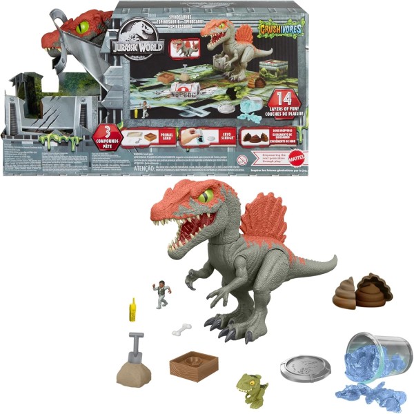 Mattel Jurassic World Crushivores - Spinosauro...